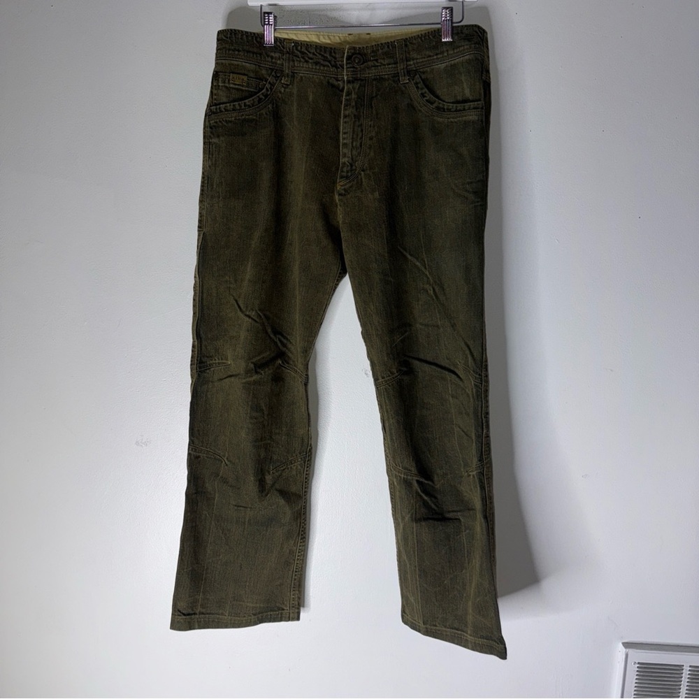 kuhl vintage patina dye Legendary Riot Pants Green 36 X 32. Inseam Measures 29”